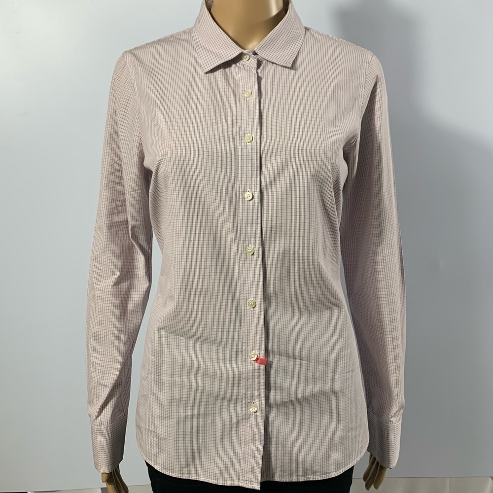 J.CREW Classic-fit 100% Cotton Dress Shirt Blue&Purple Stripes Size S